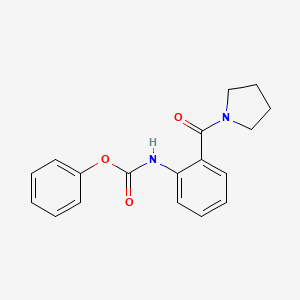 molecular formula C18H18N2O3 B5630327 phenyl [2-(1-pyrrolidinylcarbonyl)phenyl]carbamate 