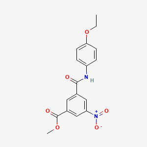 molecular formula C17H16N2O6 B5630336 methyl 3-{[(4-ethoxyphenyl)amino]carbonyl}-5-nitrobenzoate 
