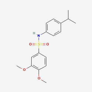 molecular formula C17H21NO4S B5630337 N-(4-isopropylphenyl)-3,4-dimethoxybenzenesulfonamide 