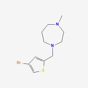molecular formula C11H17BrN2S B5630340 1-[(4-bromo-2-thienyl)methyl]-4-methyl-1,4-diazepane 