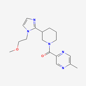 molecular formula C17H23N5O2 B5630355 2-({3-[1-(2-methoxyethyl)-1H-imidazol-2-yl]piperidin-1-yl}carbonyl)-5-methylpyrazine 