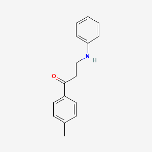 molecular formula C16H17NO B5630376 3-anilino-1-(4-methylphenyl)-1-propanone 