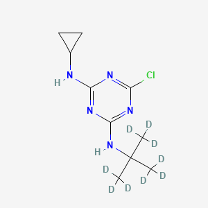 molecular formula C10H16ClN5 B563039 2-(tert-Butylamino)-4-chloro-6-cyclopropylamino-1,3,5-triazine-d9 CAS No. 1189419-70-2