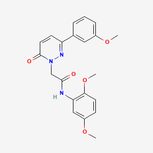 molecular formula C21H21N3O5 B5630394 N-(2,5-dimethoxyphenyl)-2-[3-(3-methoxyphenyl)-6-oxo-1(6H)-pyridazinyl]acetamide 
