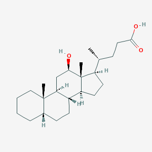molecular formula C24H40O3 B056304 12β-羟基-5β-胆酸-24-酸 CAS No. 15173-23-6