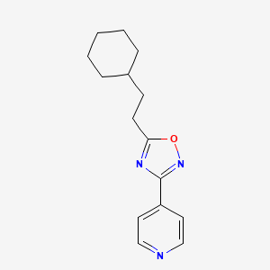 4-[5-(2-cyclohexylethyl)-1,2,4-oxadiazol-3-yl]pyridine