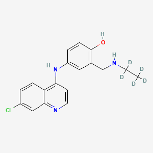 molecular formula C18H18ClN3O B563042 去乙基阿莫地喹-d5 CAS No. 1173023-19-2