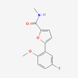 molecular formula C13H12FNO3 B5630445 5-(5-fluoro-2-methoxyphenyl)-N-methyl-2-furamide 