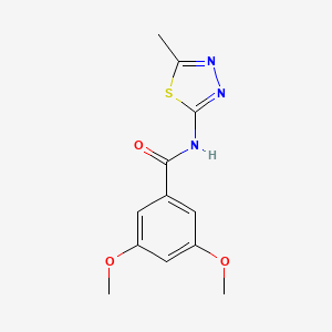 molecular formula C12H13N3O3S B5630463 3,5-dimethoxy-N-(5-methyl-1,3,4-thiadiazol-2-yl)benzamide 