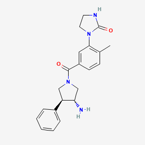 molecular formula C21H24N4O2 B5630477 1-(5-{[(3R*,4S*)-3-amino-4-phenylpyrrolidin-1-yl]carbonyl}-2-methylphenyl)imidazolidin-2-one 