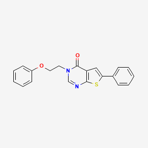 molecular formula C20H16N2O2S B5630482 3-(2-phenoxyethyl)-6-phenylthieno[2,3-d]pyrimidin-4(3H)-one 