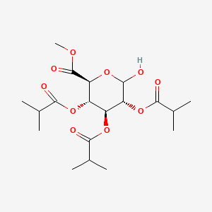molecular formula C19H30O10 B563049 Methyl 2,3,4-Tri-O-isobutyryl-D-glucopyranuronate CAS No. 1190403-86-1