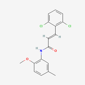 molecular formula C17H15Cl2NO2 B5630505 3-(2,6-dichlorophenyl)-N-(2-methoxy-5-methylphenyl)acrylamide 