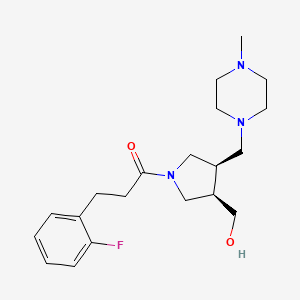 {(3R*,4R*)-1-[3-(2-fluorophenyl)propanoyl]-4-[(4-methylpiperazin-1-yl)methyl]pyrrolidin-3-yl}methanol