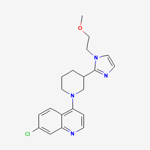 molecular formula C20H23ClN4O B5630546 7-chloro-4-{3-[1-(2-methoxyethyl)-1H-imidazol-2-yl]piperidin-1-yl}quinoline 