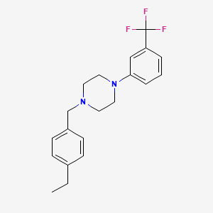 molecular formula C20H23F3N2 B5630548 1-(4-ethylbenzyl)-4-[3-(trifluoromethyl)phenyl]piperazine 