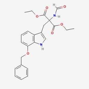 molecular formula C24H26N2O6 B563055 (7'-Benzyloxy-indolymethyl)formamido-malonic Diethyl Ester CAS No. 1076198-99-6