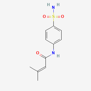 molecular formula C11H14N2O3S B5630562 N-[4-(aminosulfonyl)phenyl]-3-methyl-2-butenamide 