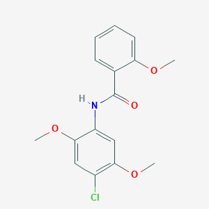 molecular formula C16H16ClNO4 B5630575 N-(4-chloro-2,5-dimethoxyphenyl)-2-methoxybenzamide 