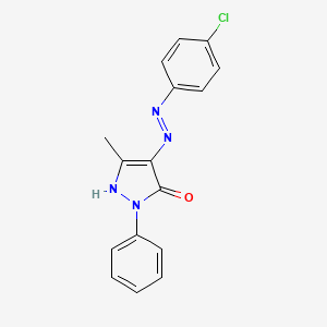 molecular formula C16H13ClN4O B5630587 3-methyl-1-phenyl-1H-pyrazole-4,5-dione 4-[(4-chlorophenyl)hydrazone] 