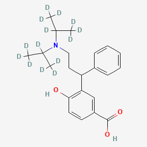 molecular formula C22H29NO3 B563062 rac 5-Carboxy Tolterodine-d14 CAS No. 1189681-84-2
