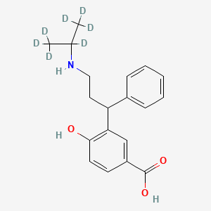 molecular formula C19H23NO3 B563063 rac 5-Carboxy Desisopropyl Tolterodine-d7 CAS No. 1189868-60-7