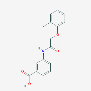 molecular formula C16H15NO4 B5630655 3-{[(2-methylphenoxy)acetyl]amino}benzoic acid 