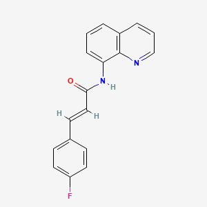 molecular formula C18H13FN2O B5630719 3-(4-fluorophenyl)-N-8-quinolinylacrylamide 