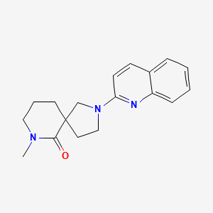 molecular formula C18H21N3O B5630729 7-methyl-2-quinolin-2-yl-2,7-diazaspiro[4.5]decan-6-one 
