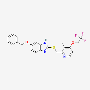 molecular formula C23H20F3N3O2S B563073 2-[[[3-Methyl-4-(2,2,2-trifluoroethoxy)-2-pyridyl]methyl]thio]-5-benzyloxy-1H-benzimidazole CAS No. 1076198-61-2
