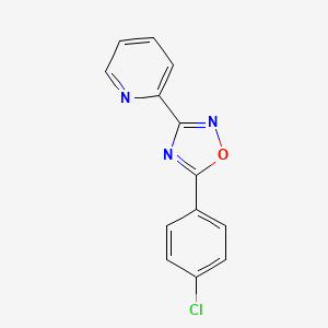 molecular formula C13H8ClN3O B5630742 2-[5-(4-chlorophenyl)-1,2,4-oxadiazol-3-yl]pyridine 