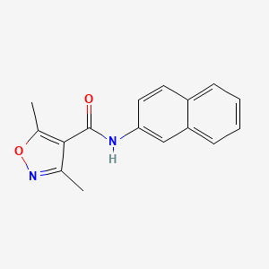 molecular formula C16H14N2O2 B5630774 3,5-dimethyl-N-2-naphthyl-4-isoxazolecarboxamide 