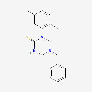molecular formula C18H21N3S B5630808 5-benzyl-1-(2,5-dimethylphenyl)-1,3,5-triazinane-2-thione 