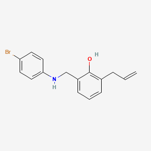 molecular formula C16H16BrNO B5630818 2-allyl-6-{[(4-bromophenyl)amino]methyl}phenol 