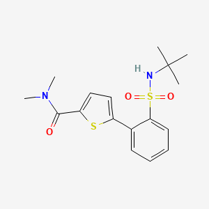 molecular formula C17H22N2O3S2 B5630823 5-{2-[(tert-butylamino)sulfonyl]phenyl}-N,N-dimethylthiophene-2-carboxamide 