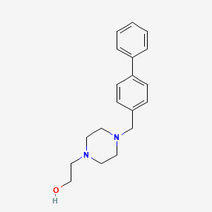 molecular formula C19H24N2O B5630833 2-[4-(4-biphenylylmethyl)-1-piperazinyl]ethanol 