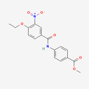 molecular formula C17H16N2O6 B5630834 methyl 4-[(4-ethoxy-3-nitrobenzoyl)amino]benzoate 