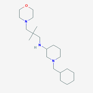 molecular formula C21H41N3O B5630863 1-(cyclohexylmethyl)-N-[2,2-dimethyl-3-(4-morpholinyl)propyl]-3-piperidinamine 