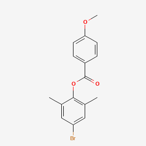 molecular formula C16H15BrO3 B5630866 4-bromo-2,6-dimethylphenyl 4-methoxybenzoate 