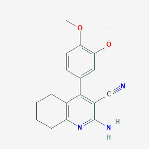 2-amino-4-(3,4-dimethoxyphenyl)-5,6,7,8-tetrahydro-3-quinolinecarbonitrile