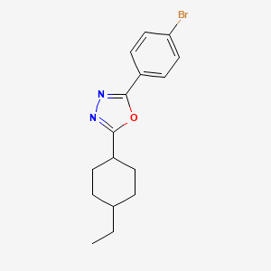 molecular formula C16H19BrN2O B5630933 2-(4-bromophenyl)-5-(4-ethylcyclohexyl)-1,3,4-oxadiazole 