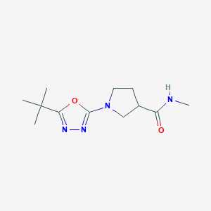 molecular formula C12H20N4O2 B5630953 1-(5-tert-butyl-1,3,4-oxadiazol-2-yl)-N-methylpyrrolidine-3-carboxamide 