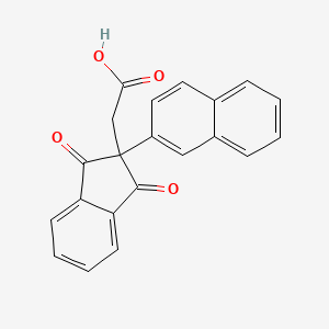 molecular formula C21H14O4 B5630957 [2-(2-naphthyl)-1,3-dioxo-2,3-dihydro-1H-inden-2-yl]acetic acid 