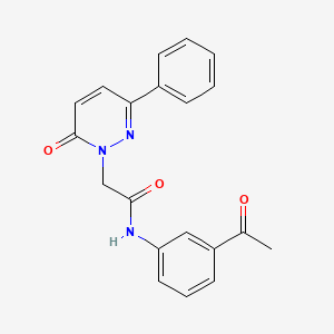 molecular formula C20H17N3O3 B5630972 N-(3-acetylphenyl)-2-(6-oxo-3-phenyl-1(6H)-pyridazinyl)acetamide 