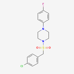 molecular formula C17H18ClFN2O2S B5630981 1-[(4-chlorobenzyl)sulfonyl]-4-(4-fluorophenyl)piperazine 
