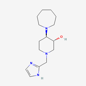 molecular formula C15H26N4O B5630991 (3R*,4R*)-4-(1-azepanyl)-1-(1H-imidazol-2-ylmethyl)-3-piperidinol 