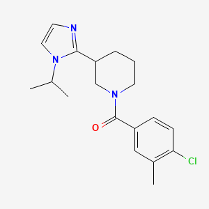 molecular formula C19H24ClN3O B5630995 1-(4-chloro-3-methylbenzoyl)-3-(1-isopropyl-1H-imidazol-2-yl)piperidine 