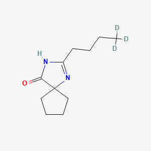 B563101 2-n-Butyl-d3-1,3-diazaspiro[4.4]non-1-en-4-one CAS No. 1189960-20-0