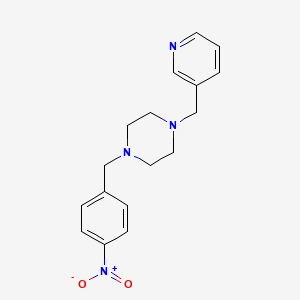 molecular formula C17H20N4O2 B5631011 1-(4-nitrobenzyl)-4-(3-pyridinylmethyl)piperazine CAS No. 5881-29-8