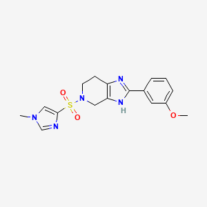 molecular formula C17H19N5O3S B5631019 2-(3-methoxyphenyl)-5-[(1-methyl-1H-imidazol-4-yl)sulfonyl]-4,5,6,7-tetrahydro-1H-imidazo[4,5-c]pyridine 